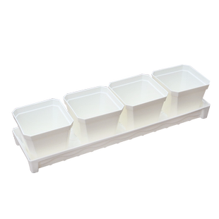 艺术秀园艺多肉接水盒花架细长收纳盆栽窗台托盘桌面阳台接水盆托