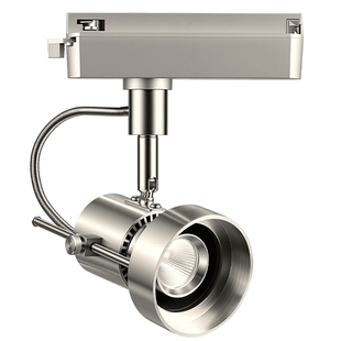 明装不锈钢轨道灯包豪斯轨道射灯客厅防眩银色中古工业照画洗墙灯