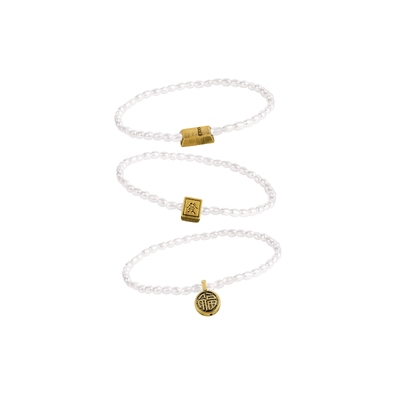 周大福珍珠手链独白黄金