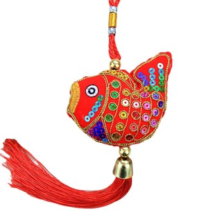 马年春节装饰喜庆节庆用品挂饰热卖刺绣亮片虎头福袋香包香囊挂件