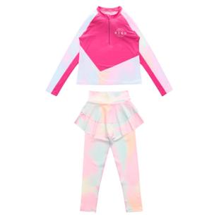 女童运动速干衣套装春秋羽毛球防晒训练服网球长袖吸湿排汗跑步衣