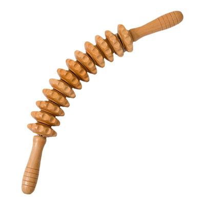 弯款按摩棒滚轮瑜伽棒经络疏通棒