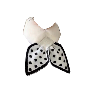 围巾女秋冬季可爱仿獭兔毛毛韩版百搭保暖交叉小燕尾毛领毛绒围脖