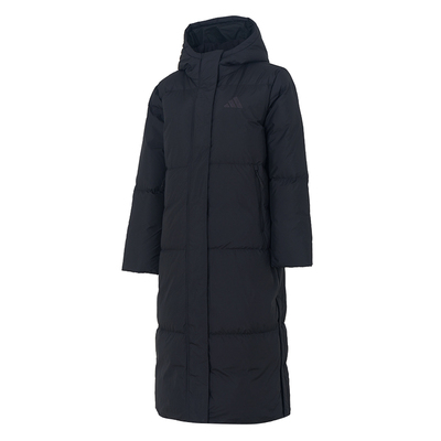 阿迪达斯adidas羽绒服女款2025冬季新款运动服休闲长款连帽外套女