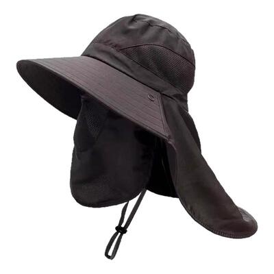 帽子男夏季大帽檐钓鱼帽防紫外线渔夫帽防晒遮阳户外太阳帽凉帽