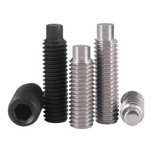 12.9级高强度内六角凸端紧定螺丝 304不锈钢圆柱端紧定机米M3M4M5