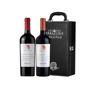 伊拉苏单一特级珍藏佳美娜赤霞珠干红葡萄酒原瓶进口智利红酒礼盒