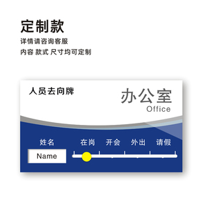 定制可更换工作人员去向牌员工岗位牌科室部门岗位牌出勤状态牌