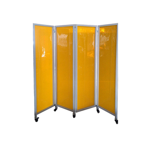 移动折叠推拉焊接防护屏风移动电焊遮光帘防弧光门帘阻燃挡焊帘