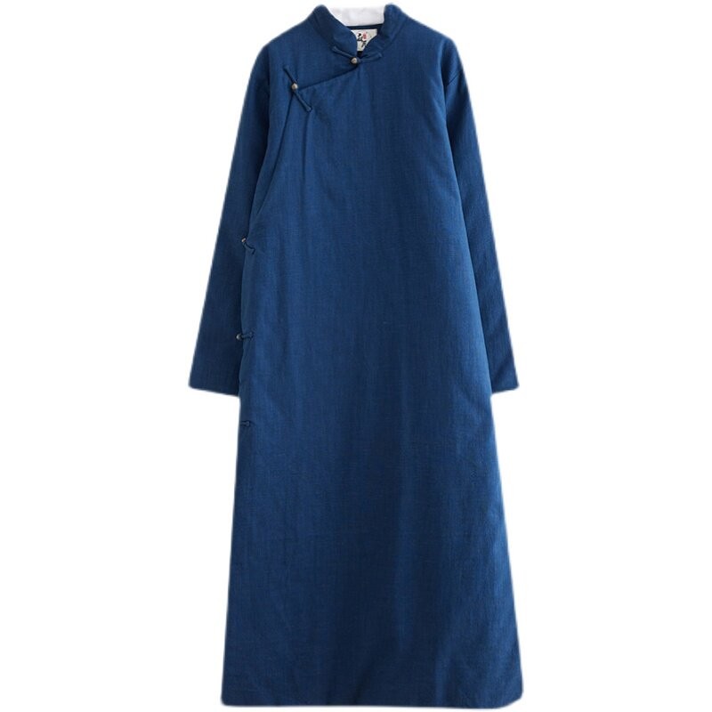 唐装夹棉长衫棉袄相声大褂服装