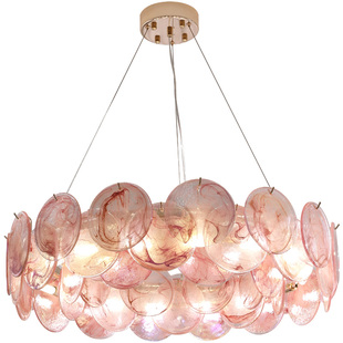 法式中古风餐厅吊灯设计师款创意个性艺术玻璃灯别墅岛台吧台主灯