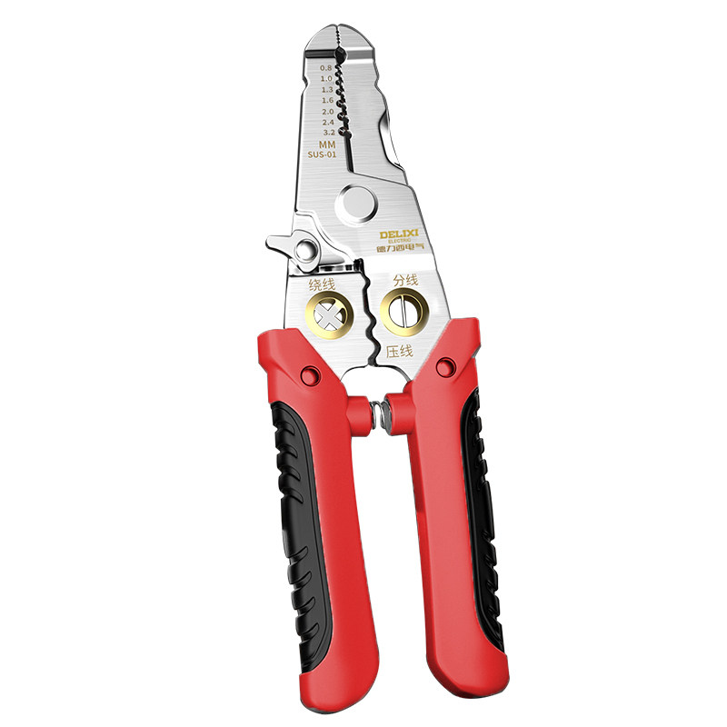 德力西电气剥线钳电工专用工具多功能剪线钳电缆压线钳拨线钳剪刀