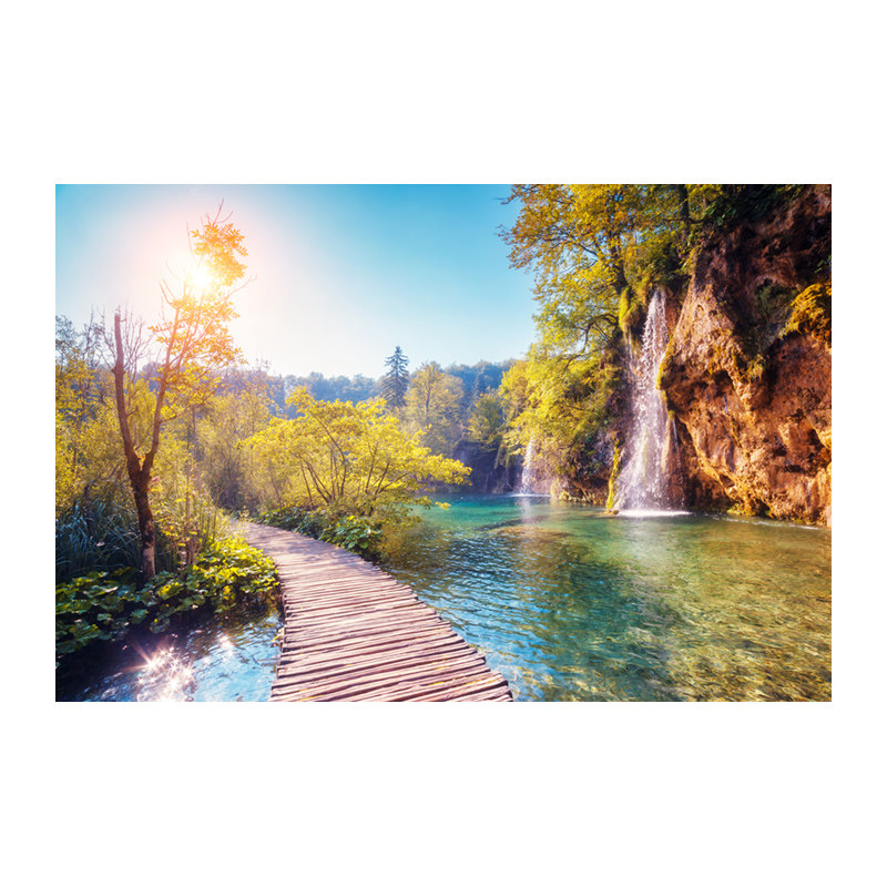 壁纸自粘墙纸自粘电视墙客厅装饰背景墙创意贴画墙贴纸风景画海景