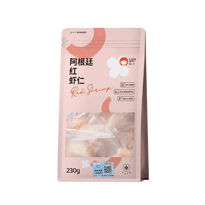 萌小丸阿根廷进口冷冻新鲜红虾仁