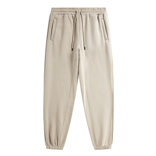 345G重磅加绒卫裤男潮牌高街百搭宽松休闲裤束脚运动裤秋冬长裤子