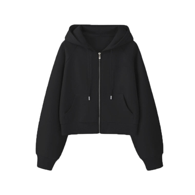 藏蓝色短款外套女秋冬季款