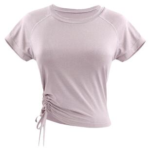 舞蹈服女成人短袖短款夏季练功服上衣紫色中国舞古典舞芭蕾舞服