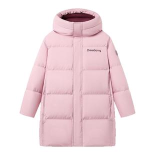波司登2025冬季新款男童女童中长款连帽运动羽绒服T250246914DS