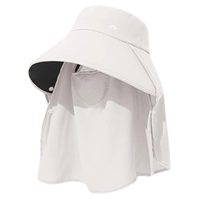 女款骑车防风帽子2025新款遮阳防紫外线护颈一体大帽檐全包防晒帽