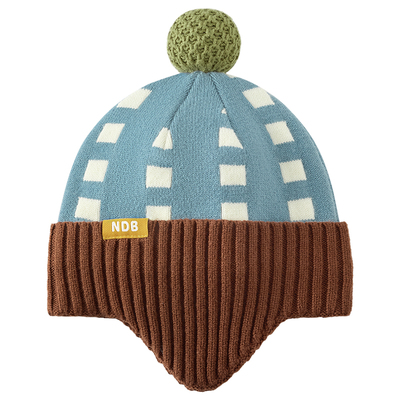 尼多熊儿童帽子宝宝毛线护耳帽