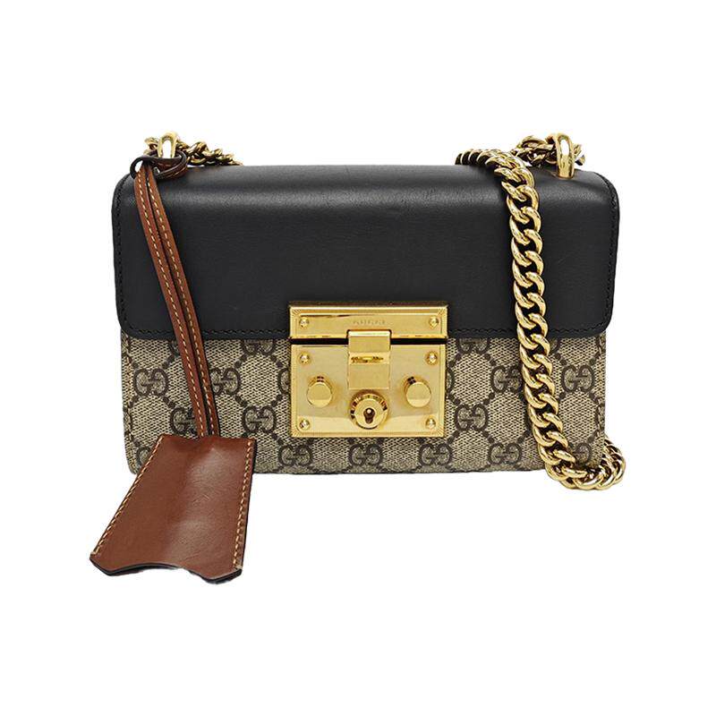 【自营】Gucci/古驰中古98新GUCCI拼色老花月光宝盒Padlock单肩包