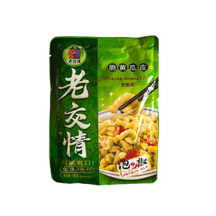 老交情脆黄瓜皮180g酸辣脆爽泡椒味开胃菜免切免洗炒菜下饭神器