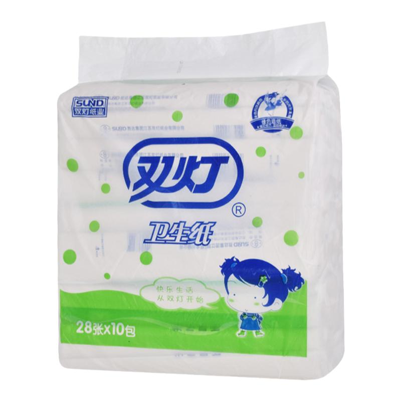 双灯刀纸卫生纸3提28张每条白色