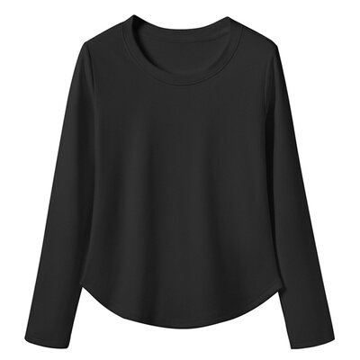 啄木鸟长袖打底衫女休闲圆领t恤