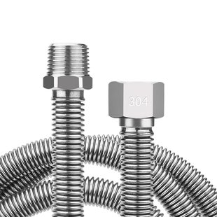 4分延长管内外丝波纹管水龙头加长水管软管不锈钢马桶防爆热水器