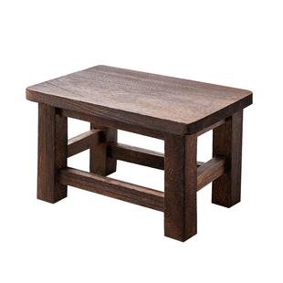 全实木小凳子家用成人客厅复古换鞋凳茶几凳日式小板凳客厅门矮凳