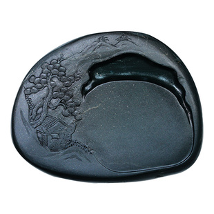 荣宝斋老坑孤品歙砚原石砚台文房四宝研墨条书法国画手工精雕天然砚石礼品礼盒