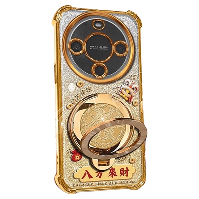 马年八方来财适用华为畅享70X手机壳新款简约畅享70Pro外壳硅胶全包软壳旋转支架华为畅享80防摔手机套女款