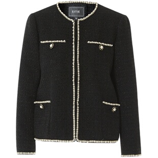 【设计总监然姐】EITIE爱特爱千金感通勤直筒小香风粗花呢外套