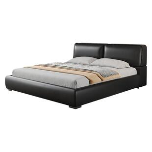 乔登意式大黑牛头层牛皮双人床轻奢现代简约高端大气主卧全真皮床