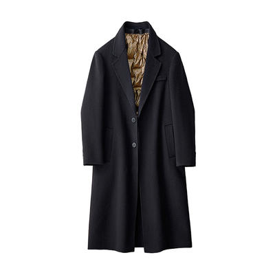 100%羊毛/羽绒内胆/双面呢大衣男