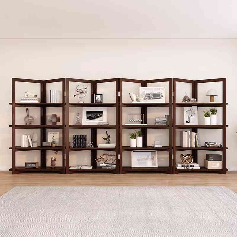 全实木书架商场展示架门店置物架客厅创意屏风办公室隔断书柜货架