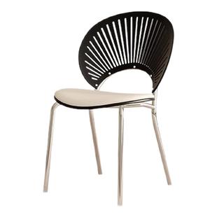 帕沙曼轻奢贝壳餐椅家用客厅靠背椅子意式极简复古家用藤编餐桌椅