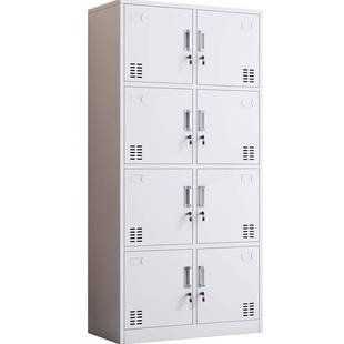 成都八门铁皮更衣柜学校宿舍钢制储物柜工厂员工浴室8门换衣柜子