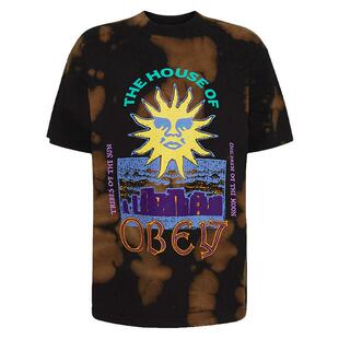 潮物Woo Obey The House Of Obey Tee 扎染太阳印花情侣短袖T恤潮