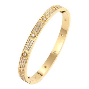 满天星卡加钛钢手镯男女欧美时尚流行手环不锈钢玫瑰金饰品情侣潮