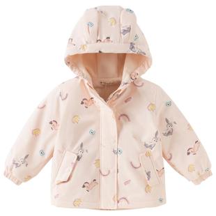 戴维贝拉童装女童外套冬装2026新款儿童防水加绒外套宝宝保暖风衣