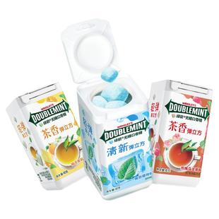 绿箭口香糖弹立方无糖40g*3瓶薄荷茶味口气清新糖果零食