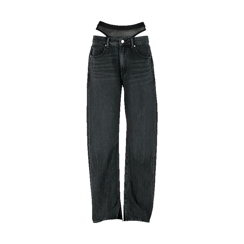 AlexanderWang直筒牛仔长裤女士
