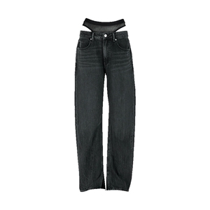 AlexanderWang直筒牛仔长裤女士