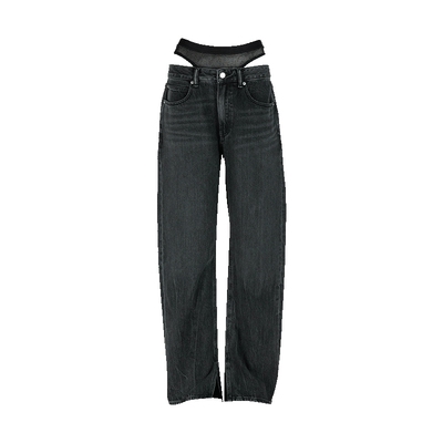 AlexanderWang直筒牛仔长裤女士