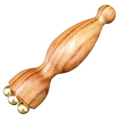 檀木小莲蓬黄铜眼部按摩棒