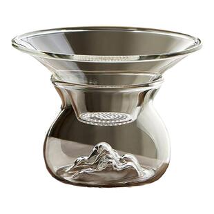 台湾耐热玻璃茶漏茶滤创意茶叶过滤网茶隔漏斗茶具配件滤茶器