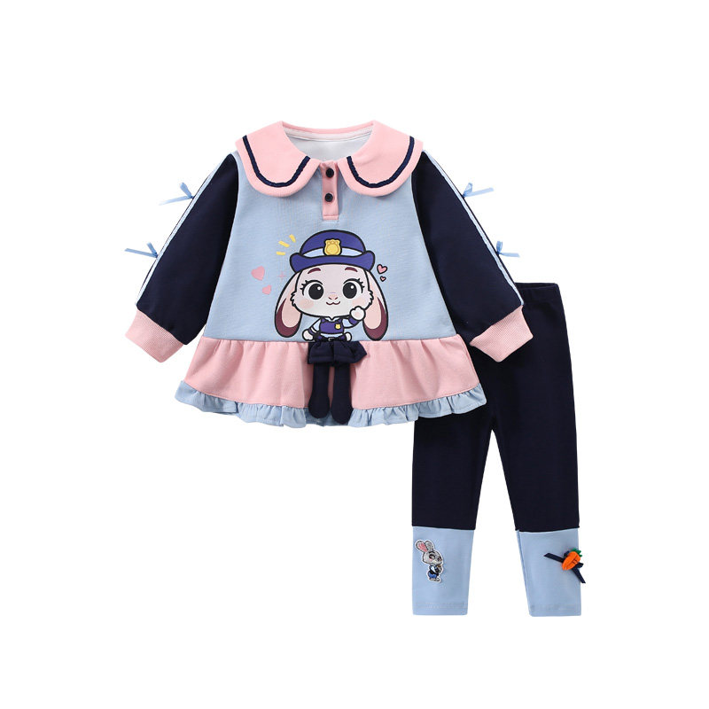 DO.CAT童装女童套装兔子警官衣服
