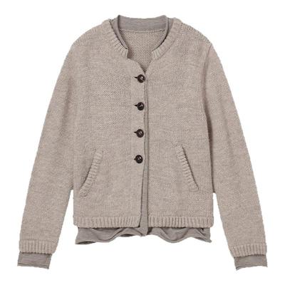 复古假两件毛衣开衫复古