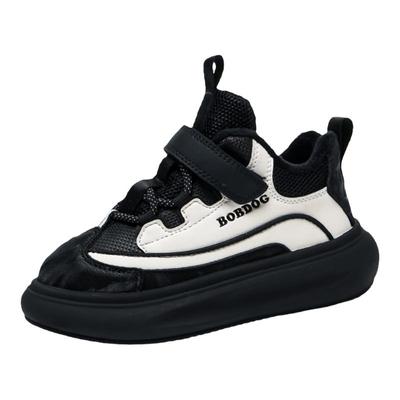 软底男童运动鞋巴布豆皮面休闲